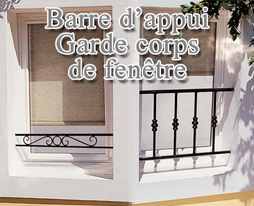 Barre d'appui, Garde corps de fenêtre