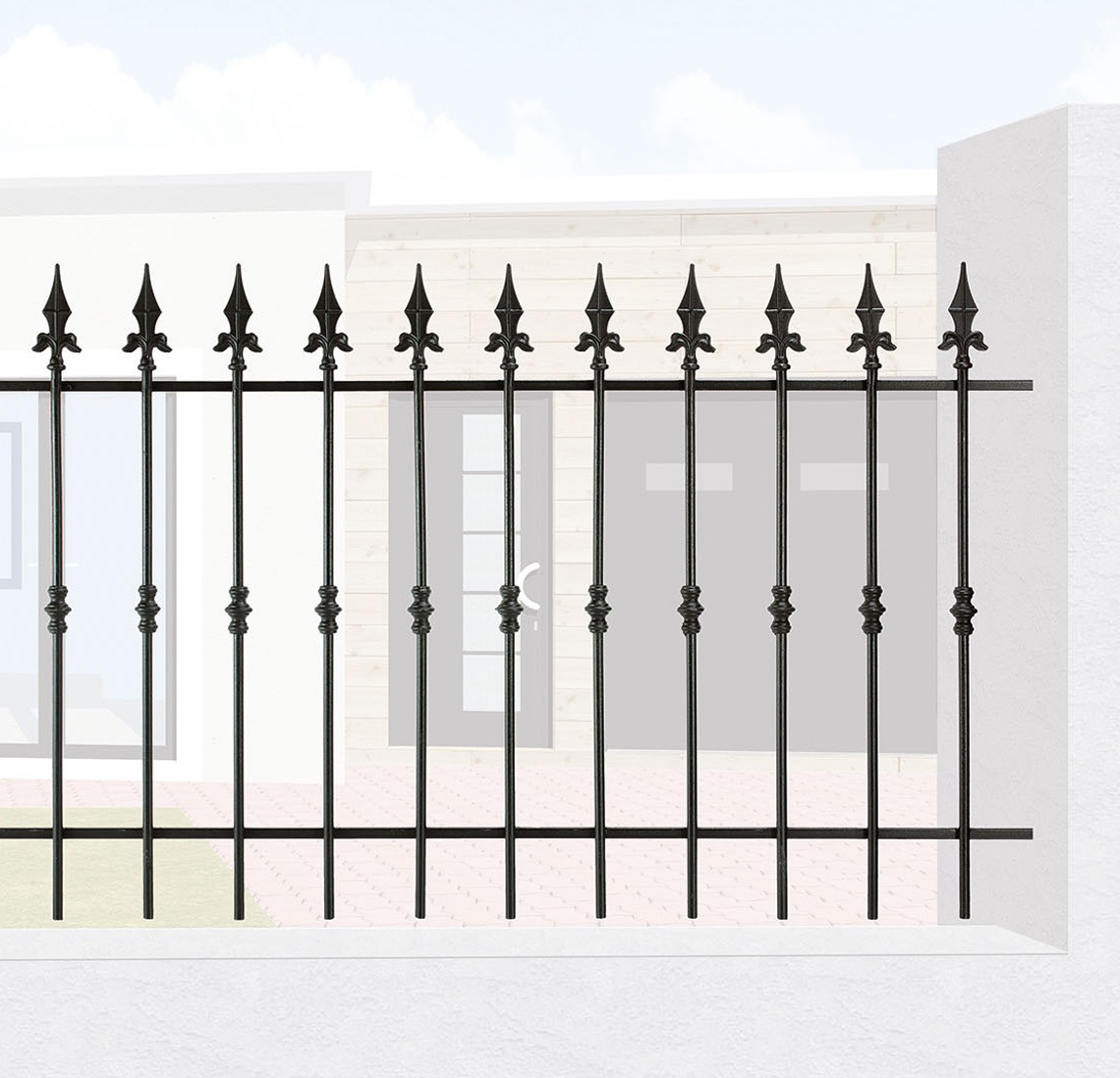 Le Ferronnier - Grille de Clôture en Fer Forgé Vincent | CLVINCENT