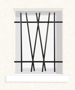 Grille protection fenêtres, panneau latéral 62 × 16/7 cm, blanc