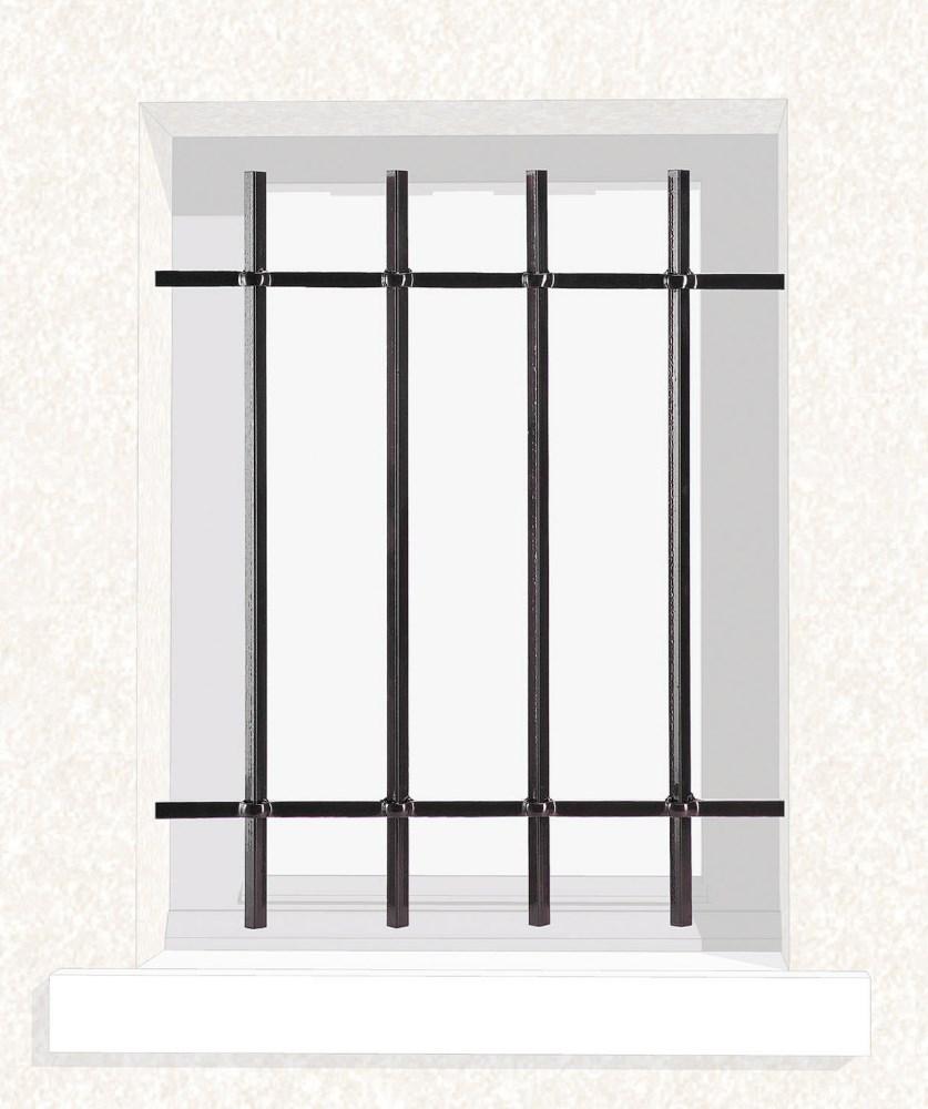 Grille de fenêtre en fer forgé Rose