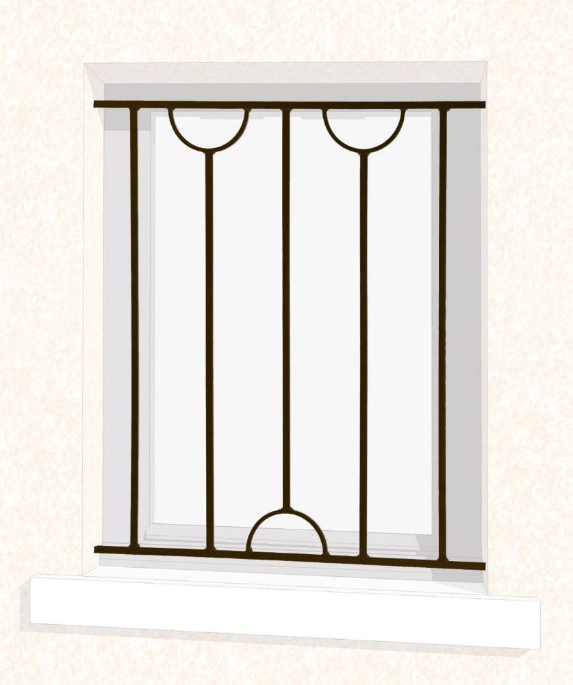 Grille de fenêtre en fer forgé Virginie