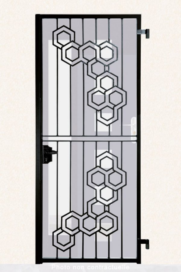 Grille ouvrante en fer forgé Vanessa 1 vantail