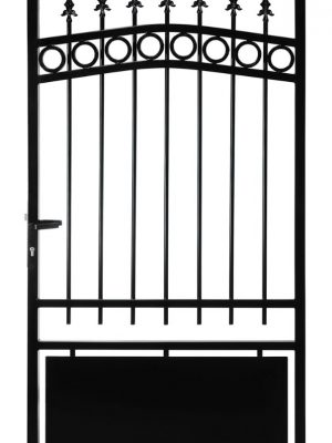 Portillon en fer forgé Modèle 2 Noir Gamme Eco