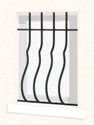 Grille de fenêtre en fer forgé Bérénice