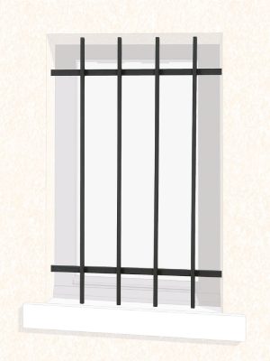 Grille de fenêtre en fer forgé Clémentine Économique