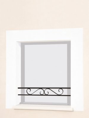 Barre d'appui de fenêtre en fer forgé Ariane