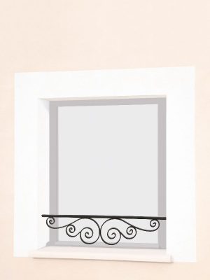 Barre d'appui de fenêtre en fer forgé Poline