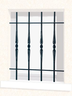 Grille de fenêtre en fer forgé Armelle