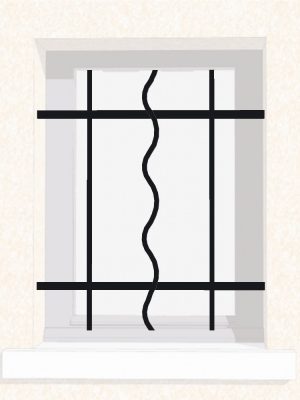 Grille de fenêtre en fer forgé Aurore Économique