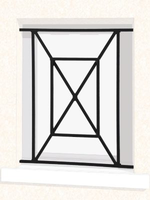 Grille de fenêtre en fer forgé Géraldine