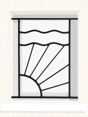 Grille de fenêtre en fer forgé Harry