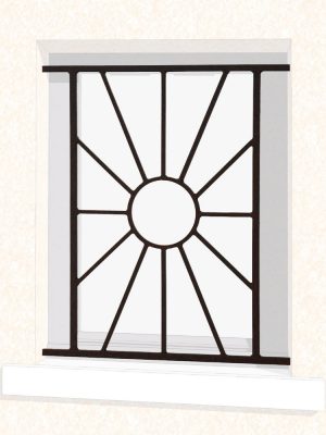 Grille de fenêtre en fer forgé Laura