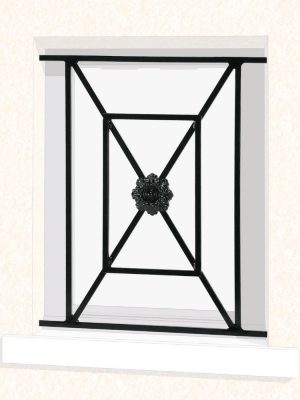 Grille de fenêtre en fer forgé Noémie