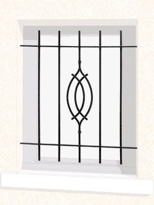 Grille de fenêtre en fer forgé Roméo