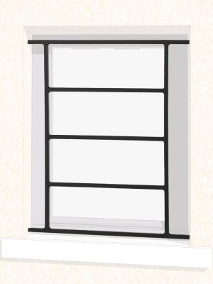 Grille de fenêtre en fer forgé Sabrina