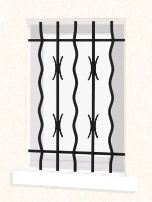 Grille de fenêtre en fer forgé Sacha