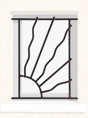 Grille de fenêtre en fer forgé Sybille