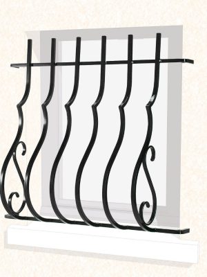 Grille de fenêtre pose en Façade Pierre