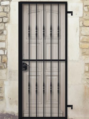 Grille ouvrante en fer forgé Armelle 1 vantail