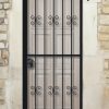 Grille ouvrante en fer forgé Aude 1 vantail