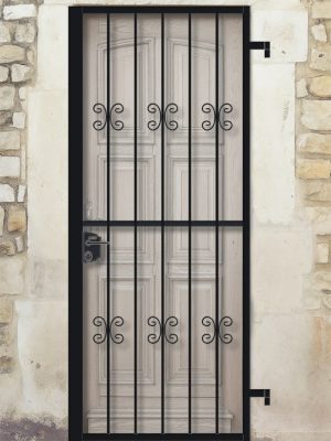 Grille ouvrante en fer forgé Aude 1 vantail