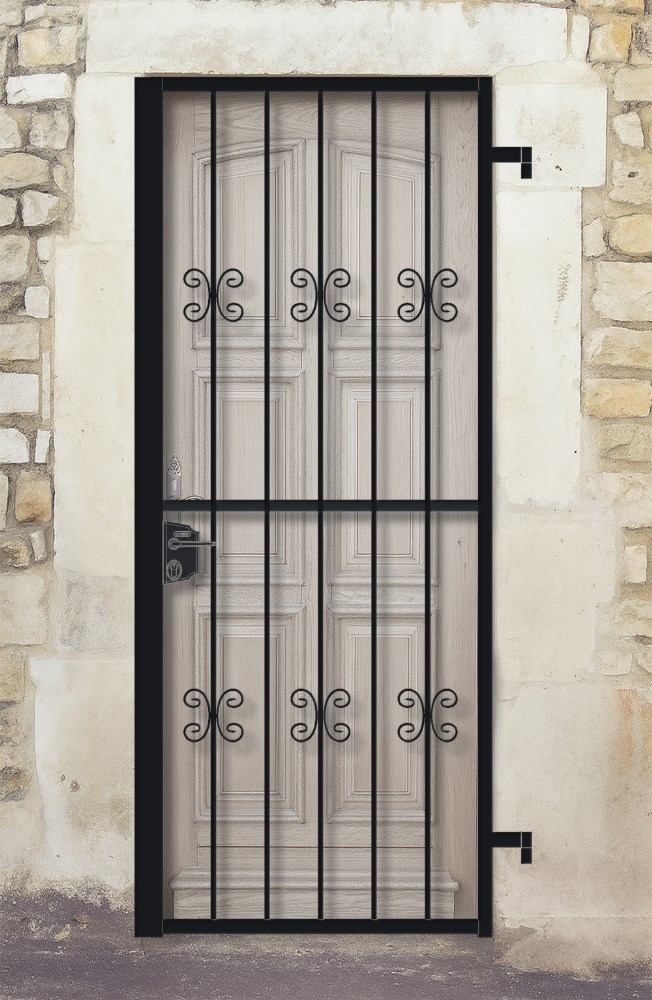 Grille ouvrante en fer forgé Aude 1 vantail
