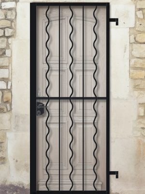 Grille ouvrante en fer forgé Aurore 1 vantail