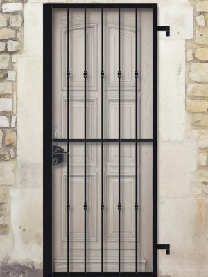 Grille ouvrante en fer forgé Dominique 1 vantail