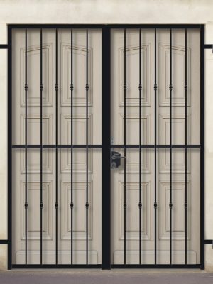 Grille ouvrante en fer forgé Dominique 2 vantaux