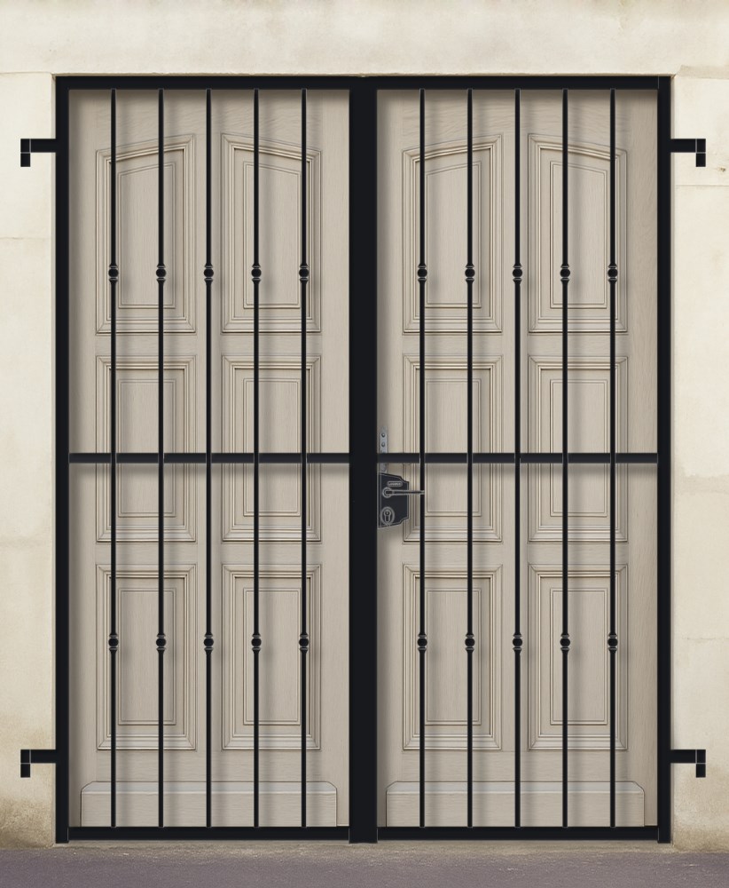Grille ouvrante en fer forgé Dominique 2 vantaux