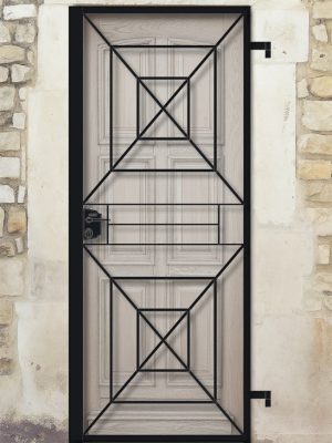 Grille ouvrante en fer forgé Géraldine 1 vantail