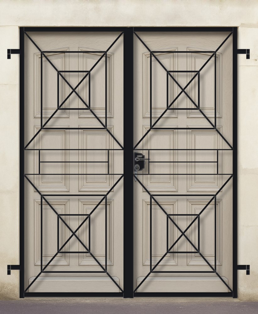 Grille ouvrante en fer forgé Géraldine 2 vantaux
