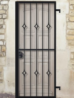 Grille ouvrante en fer forgé Lydie 1 vantail