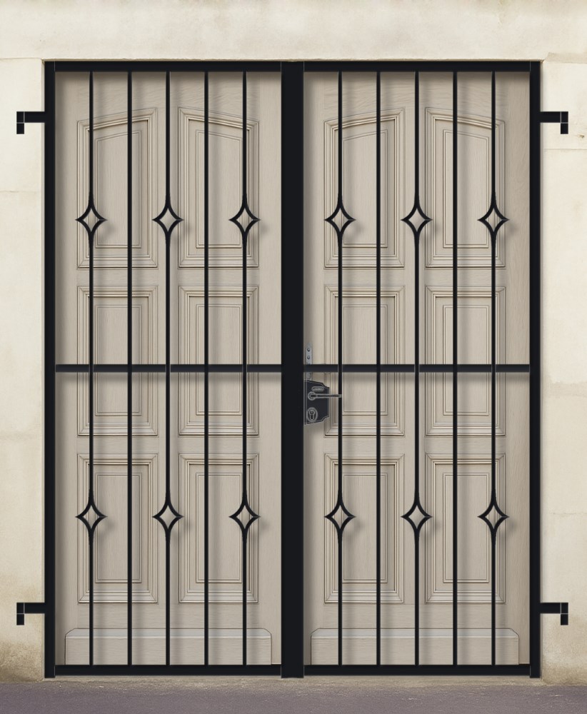 Grille ouvrante en fer forgé Lydie 2 vantaux