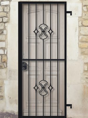 Grille ouvrante en fer forgé Natanel 1 vantail