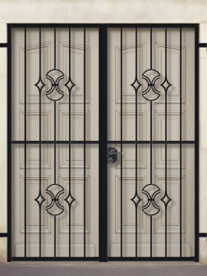 Grille ouvrante en fer forgé Natanel 2 vantaux