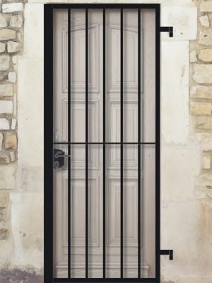 Grille ouvrante en fer forgé Rose 1 vantail