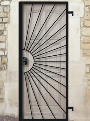 Grille ouvrante en fer forgé Sam 1 vantail