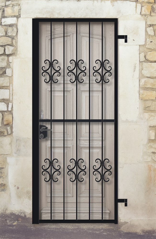 Grille ouvrante en fer forgé Valérie 1 vantail