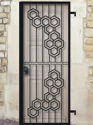 Grille ouvrante en fer forgé Vanessa 1 vantail