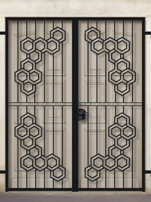 Grille ouvrante en fer forgé Vanessa 2 vantaux