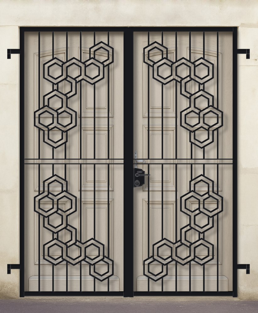 Grille ouvrante en fer forgé Vanessa 2 vantaux