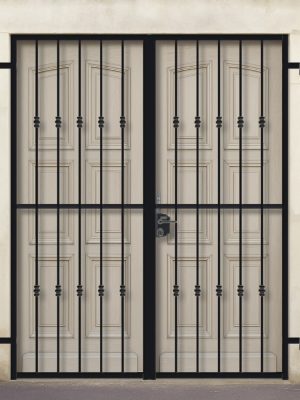 Grille ouvrante en fer forgé Vincent 2 vantaux