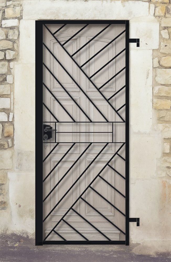 Grille ouvrante en fer forgé Vonny 1 vantail