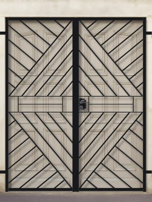 Grille ouvrante en fer forgé Vonny 2 vantaux