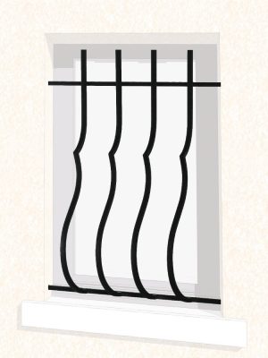 Grille de fenêtre en fer forgé Mélissa