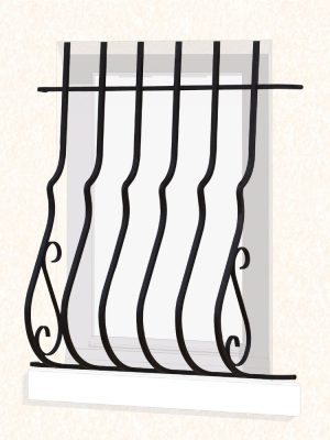 Grille de fenêtre pose en Façade Laurie