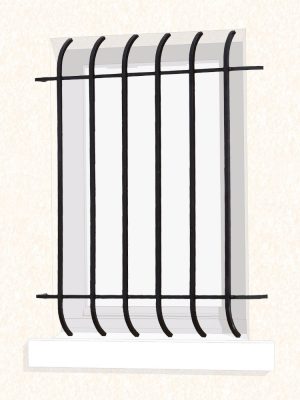 Grille de fenêtre pose en Façade Corantine